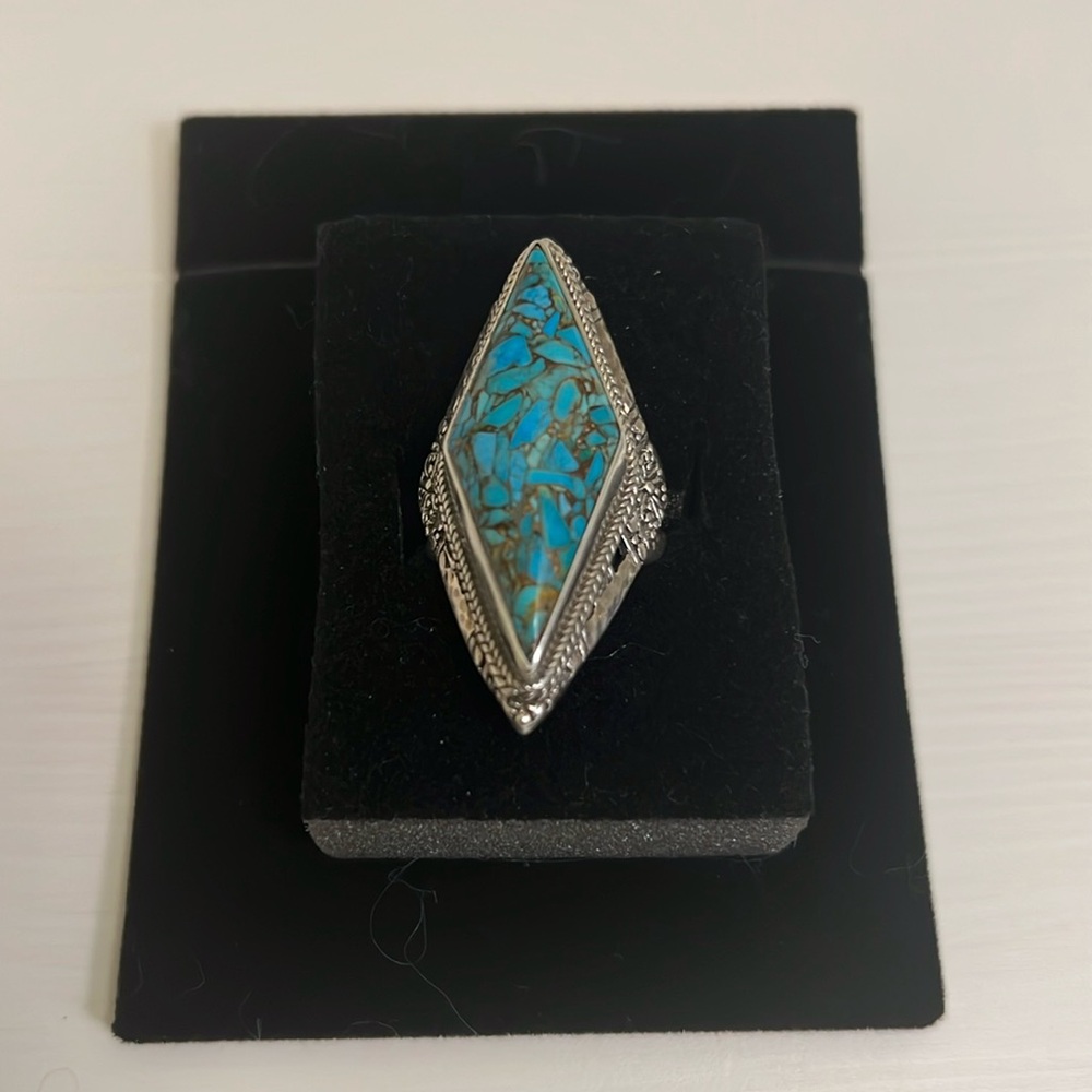 Luxury Artisan of Bali Kingman Turquoise Collection (Ring) Sterling …